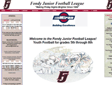 Tablet Screenshot of fondyjuniorfootball.com